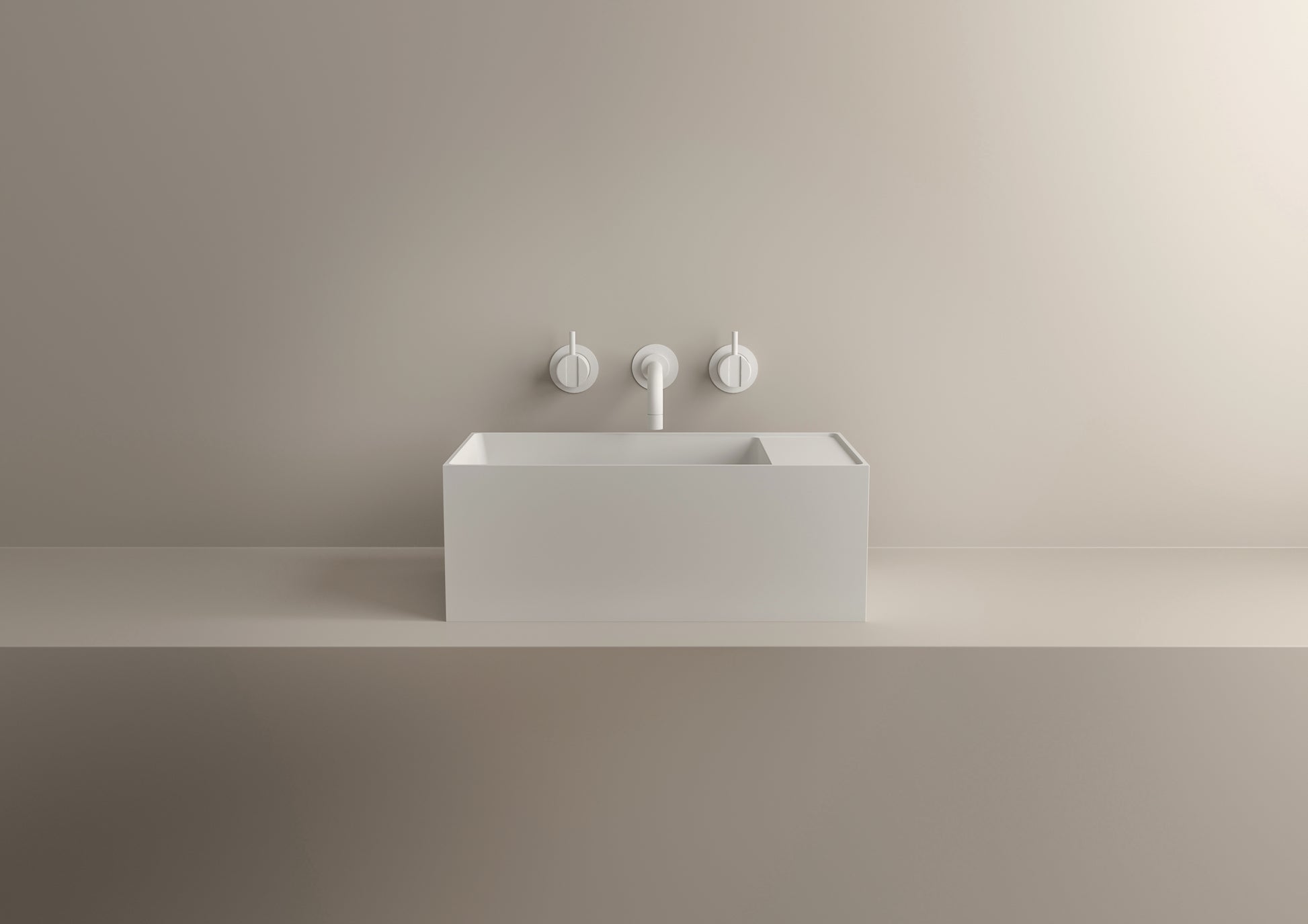 minimaoistisches aufsatzwaschbecken