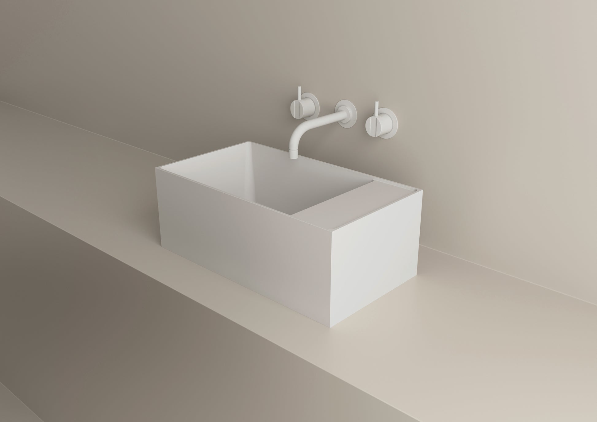 minimaoistisches Aufsatzwaschbecken