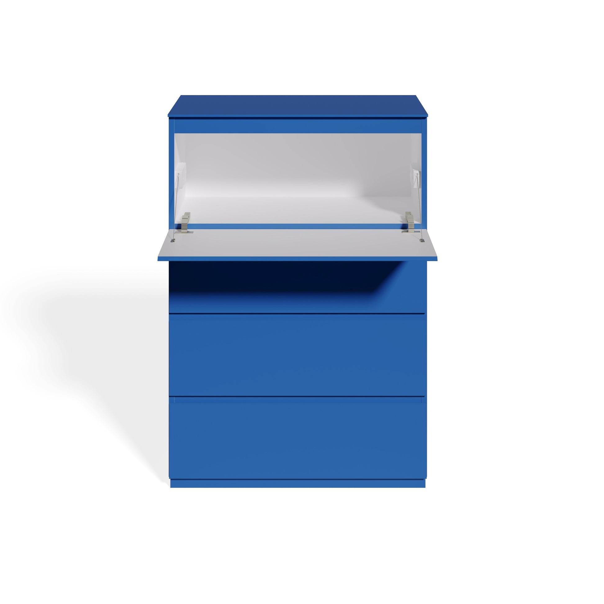 Kommode blau mit klappe