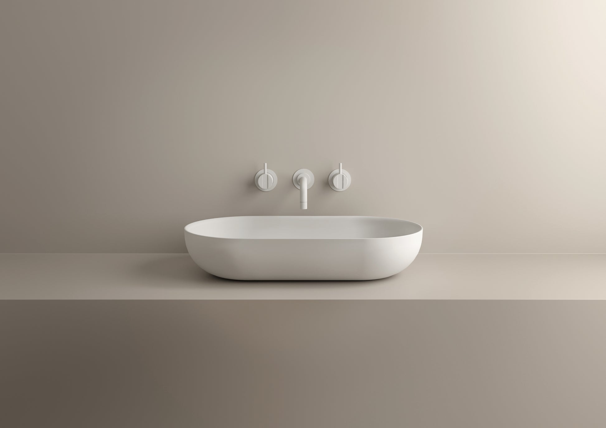 ovales Aufsatzwaschbecken