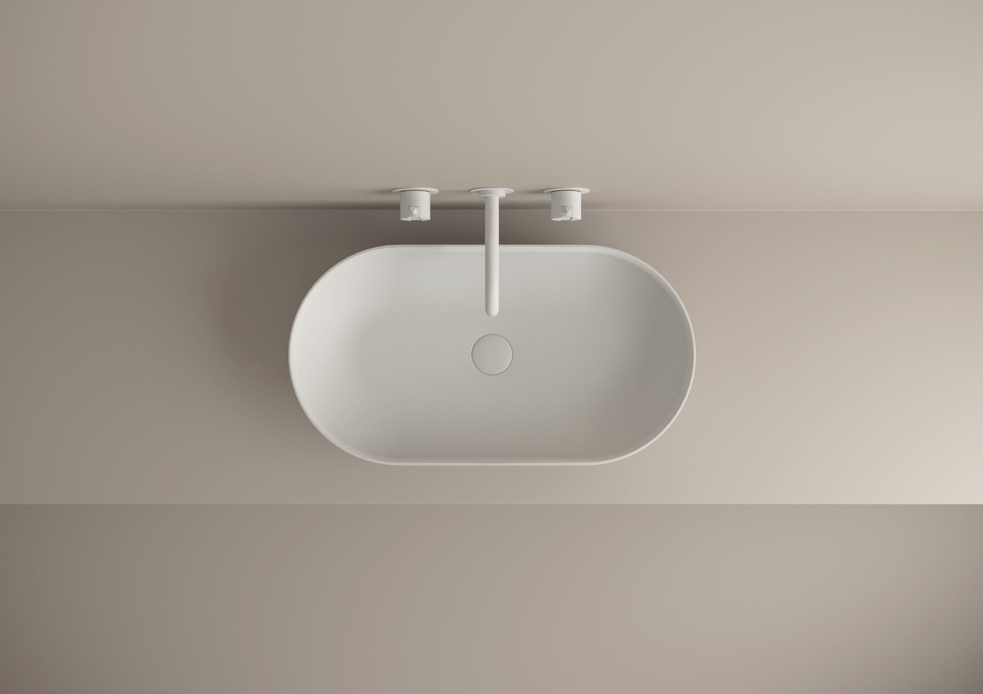 ovales Aufsatzwaschbecken