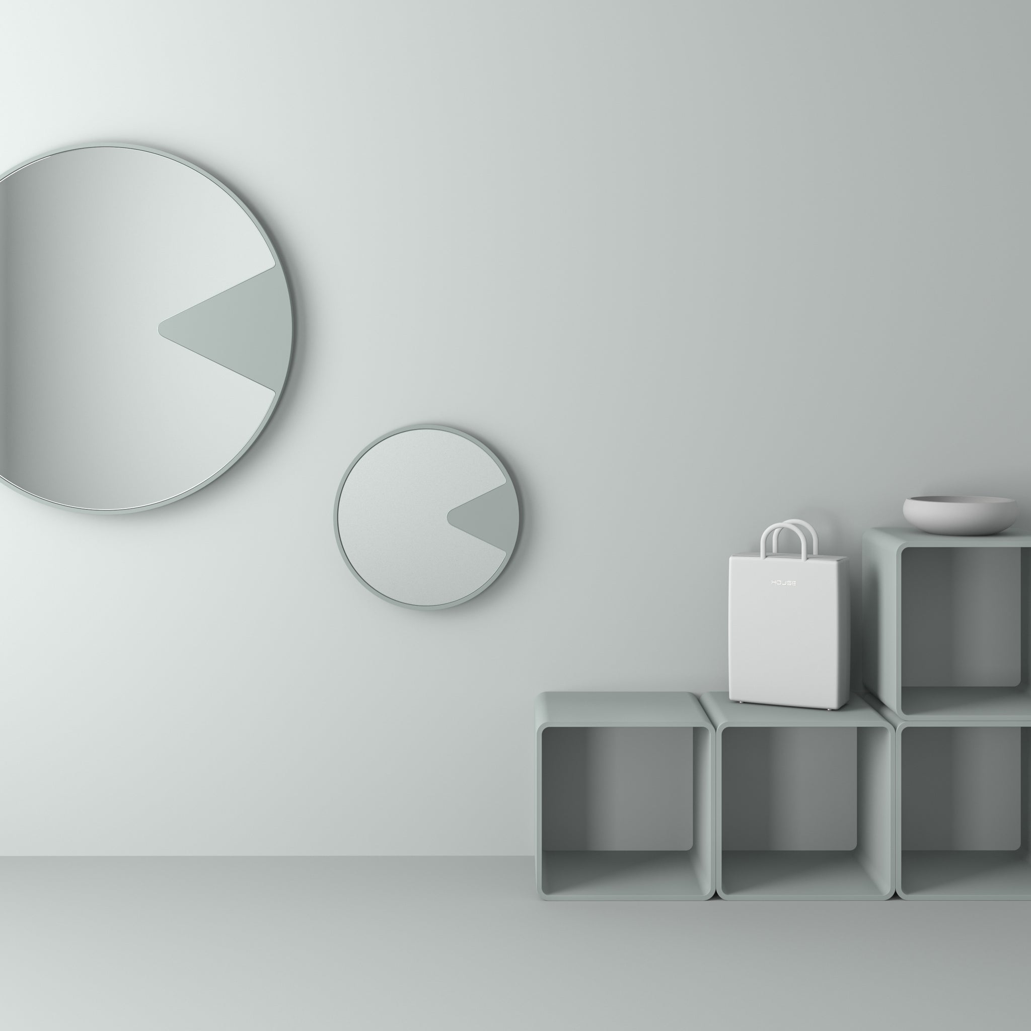Runder Spiegel, Design