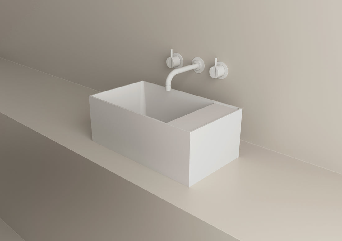 minimaoistisches aufsatzwaschbecken